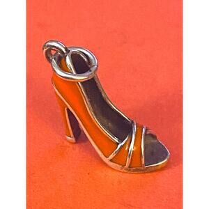Pre Owned James Avery Retired Silver and Enamel High Heel Charm